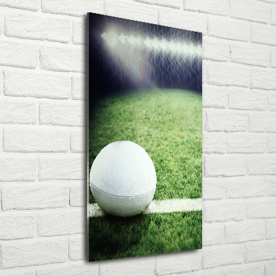 Quadro vetro verticale Palla da rugby
