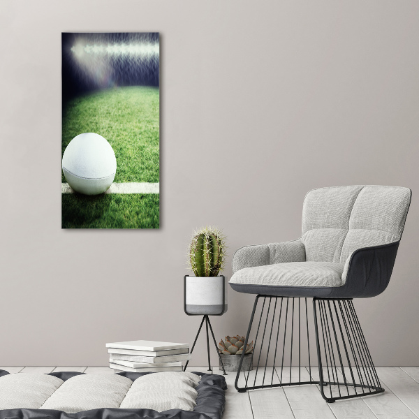 Quadro vetro verticale Palla da rugby