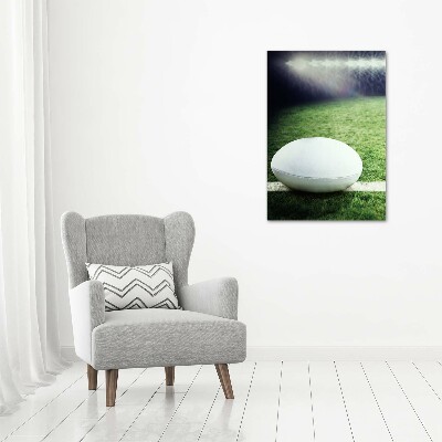 Quadro vetro verticale Palla da rugby