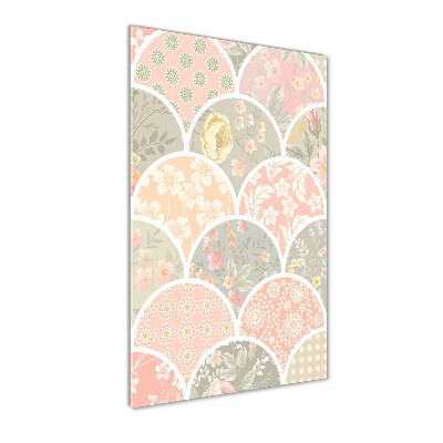 Quadro di vetro verticale Motivo floreale