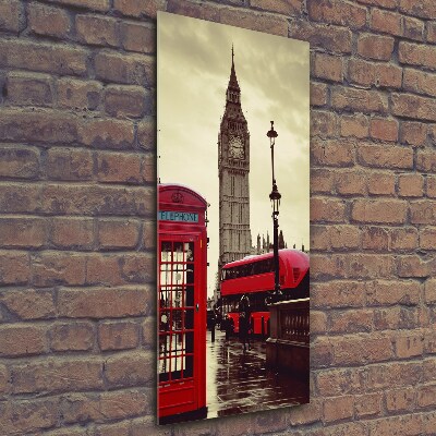 Quadro stampa su vetro verticale Big Ben di Londra