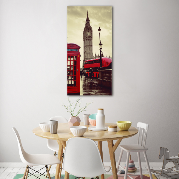 Quadro stampa su vetro verticale Big Ben di Londra