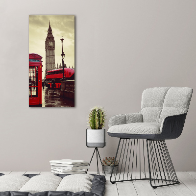 Quadro stampa su vetro verticale Big Ben di Londra