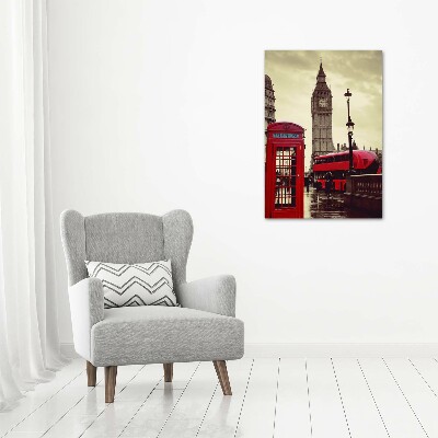 Quadro stampa su vetro verticale Big Ben di Londra