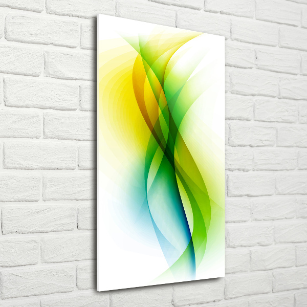 Quadro in vetro verticale Onde astratte
