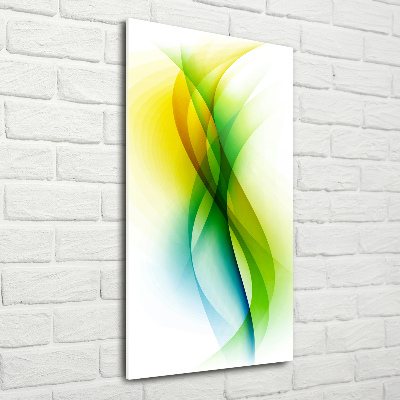 Quadro in vetro verticale Onde astratte