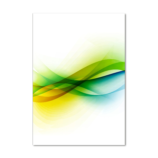 Quadro in vetro verticale Onde astratte