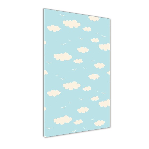 Quadro in vetro verticale Nuvole