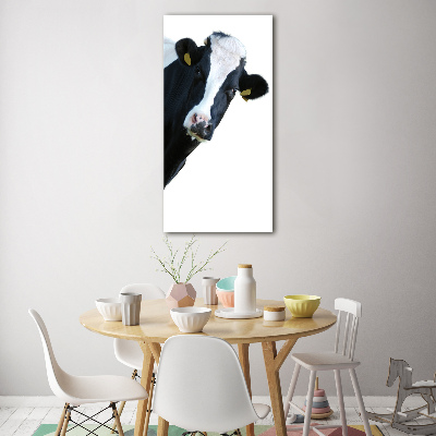 Quadro di vetro verticale Mucca maculata