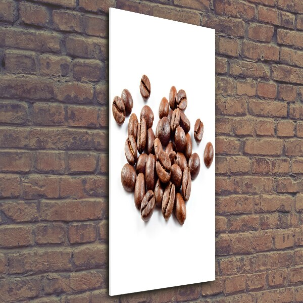 Quadro di vetro verticale Chicchi di caffè