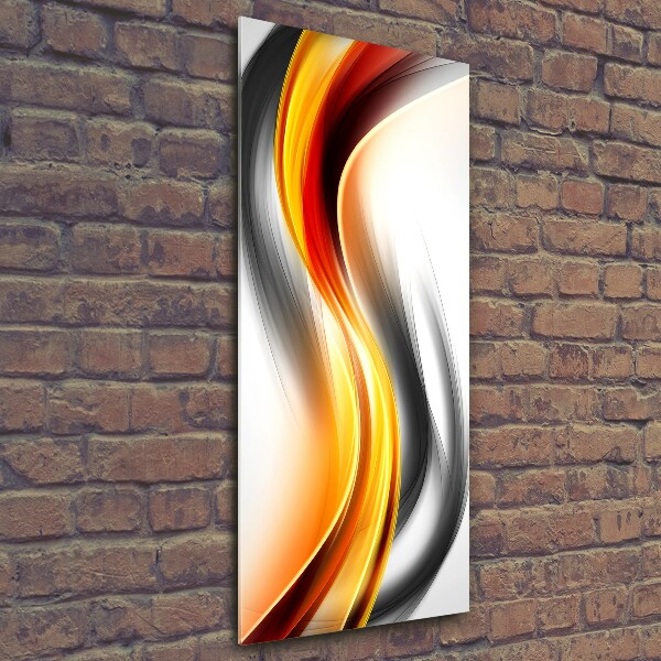 Quadro di vetro verticale Onde astratte