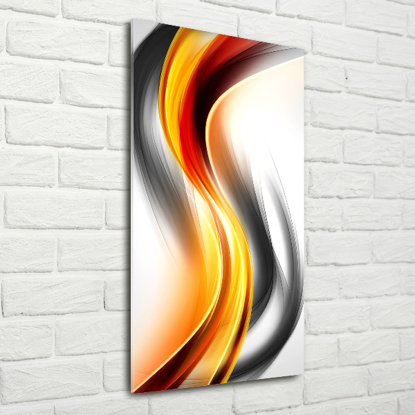 Quadro di vetro verticale Onde astratte