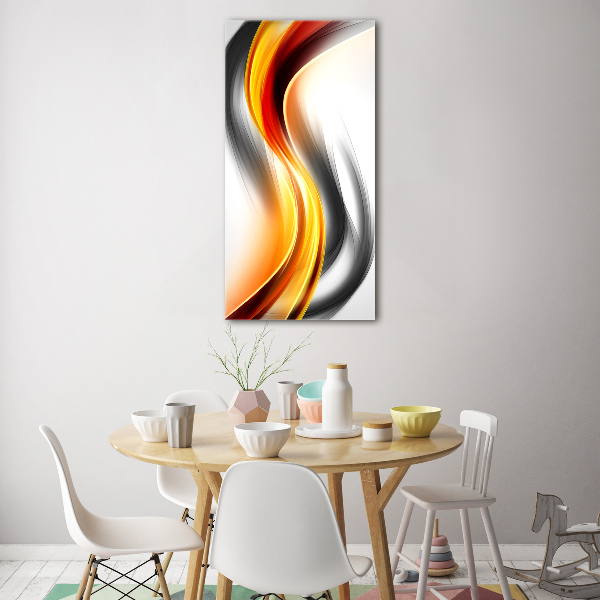 Quadro di vetro verticale Onde astratte