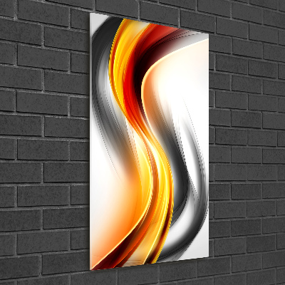 Quadro di vetro verticale Onde astratte