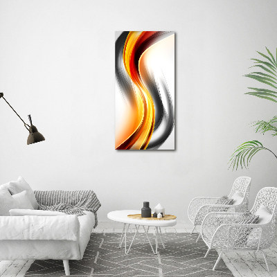 Quadro di vetro verticale Onde astratte