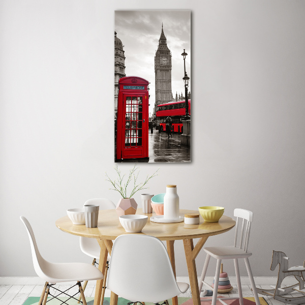 Quadro di vetro verticale Big Ben di Londra