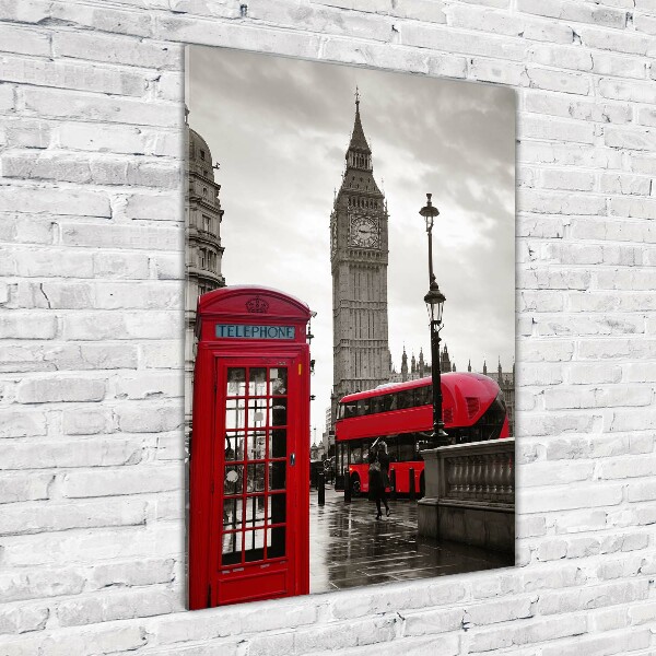 Quadro di vetro verticale Big Ben di Londra