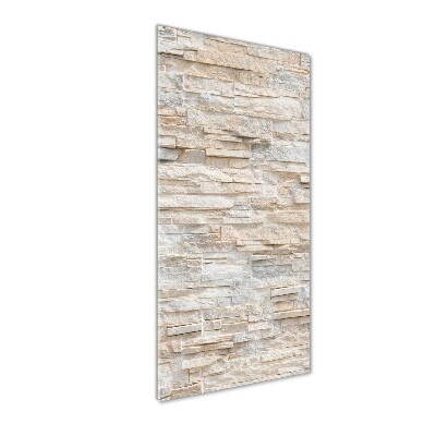 Quadro di vetro verticale Muro di mattoni