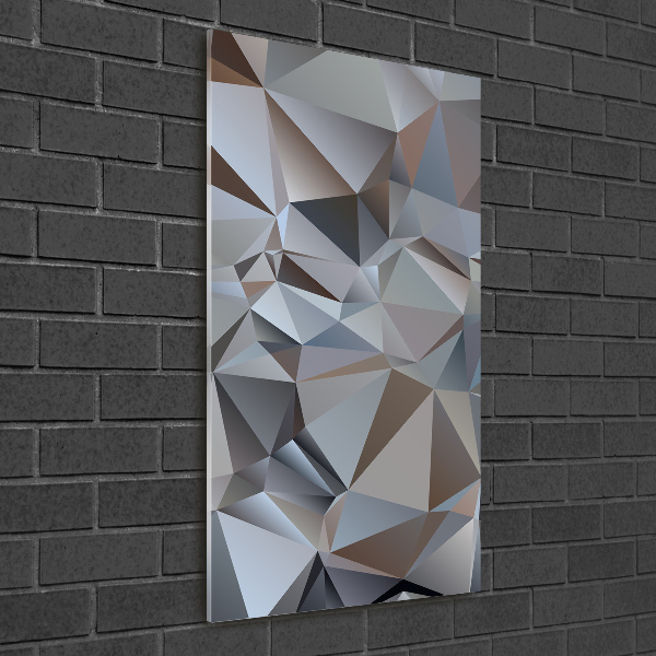 Quadro in vetro verticale Triangoli astratti