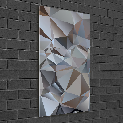 Quadro in vetro verticale Triangoli astratti