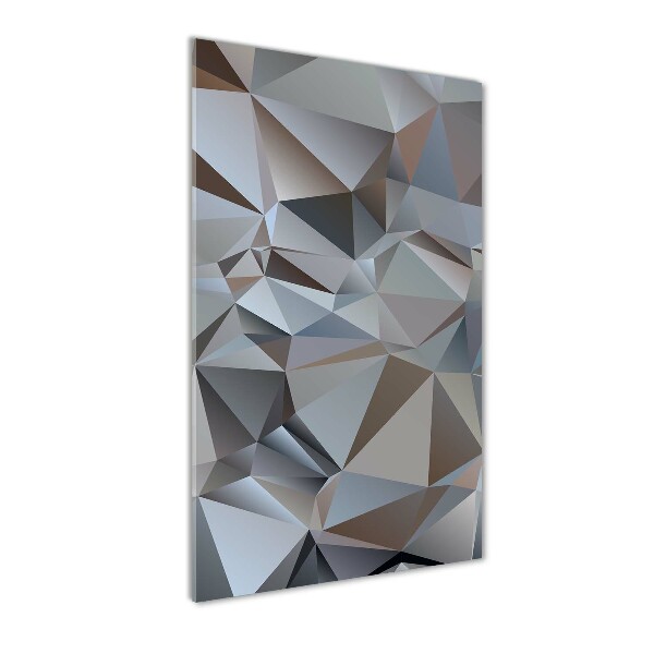 Quadro in vetro verticale Triangoli astratti