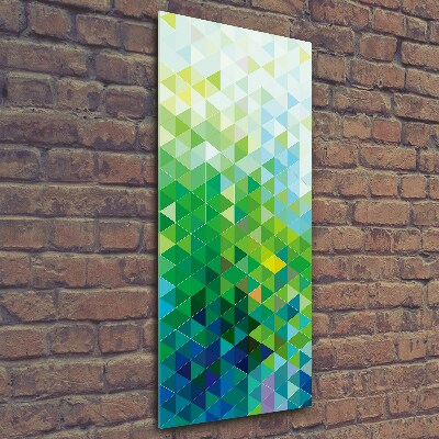 Quadro di vetro verticale Triangoli astratti