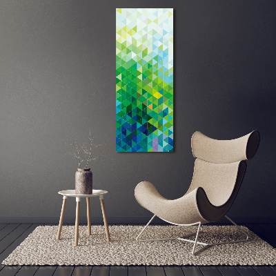 Quadro di vetro verticale Triangoli astratti
