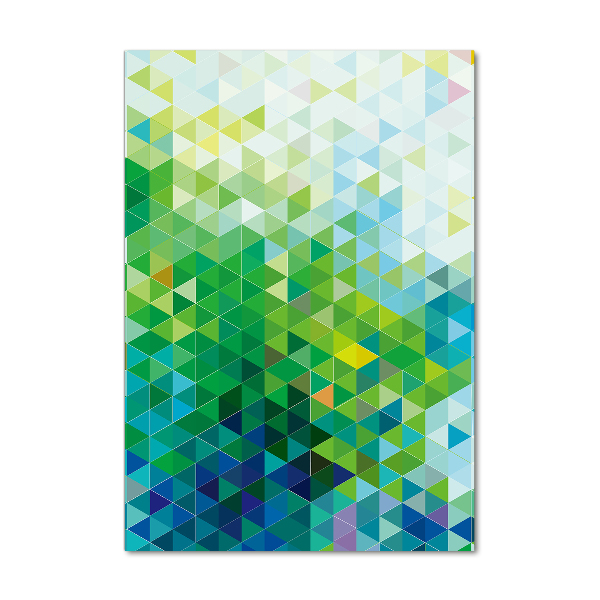 Quadro di vetro verticale Triangoli astratti