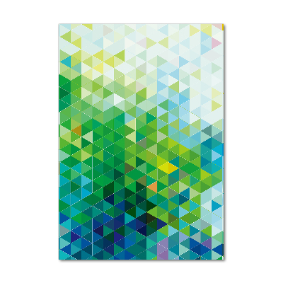 Quadro di vetro verticale Triangoli astratti