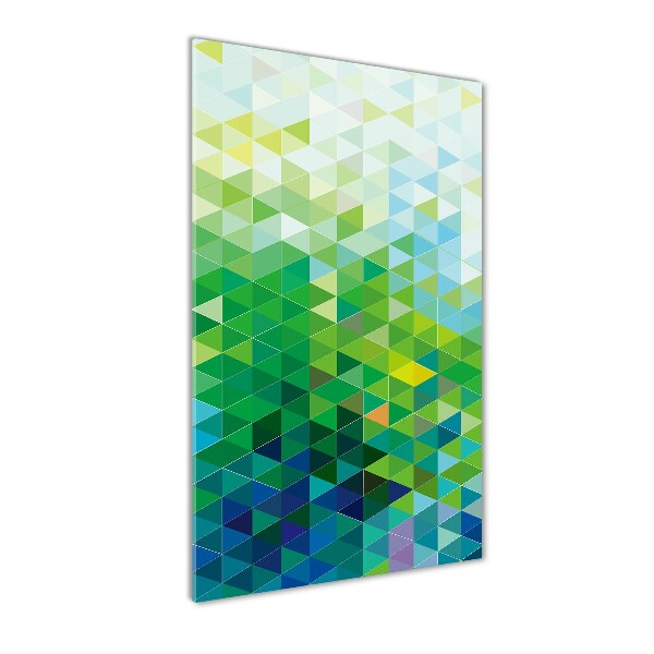 Quadro di vetro verticale Triangoli astratti