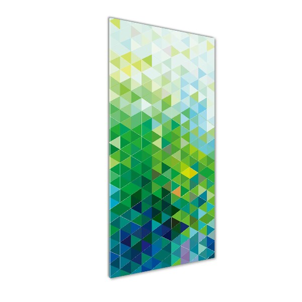 Quadro di vetro verticale Triangoli astratti