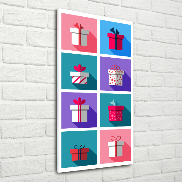 Quadro stampa su vetro verticale Presenta