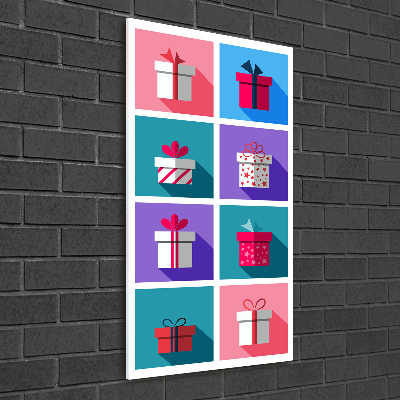 Quadro stampa su vetro verticale Presenta