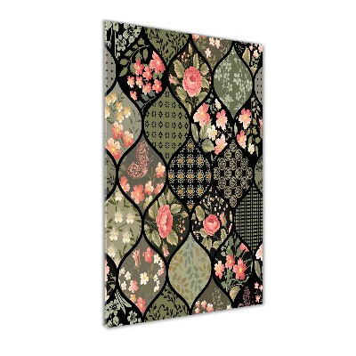 Quadro in vetro verticale Motivo floreale