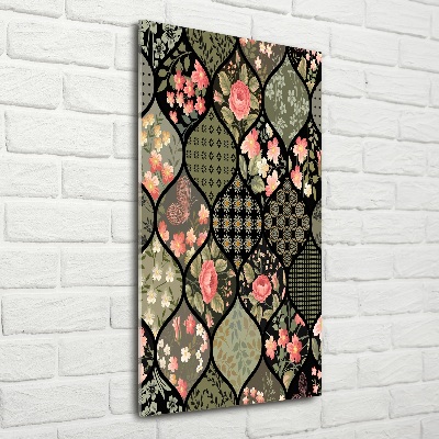 Quadro in vetro verticale Motivo floreale