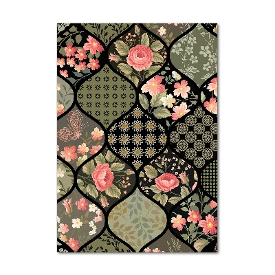 Quadro in vetro verticale Motivo floreale