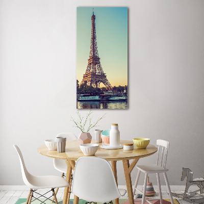 Quadro vetro verticale Torre Eiffel Parigi