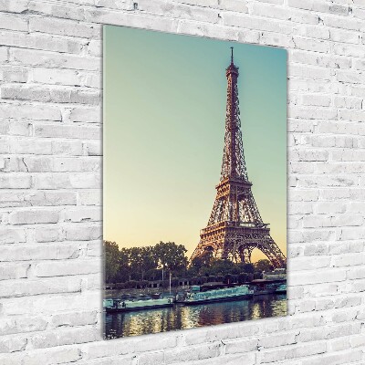 Quadro vetro verticale Torre Eiffel Parigi