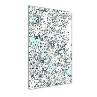 Quadro di vetro verticale Motivo floreale