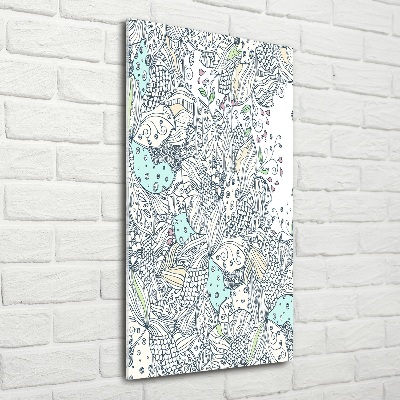 Quadro di vetro verticale Motivo floreale