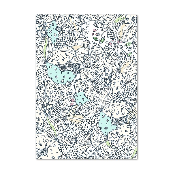 Quadro di vetro verticale Motivo floreale