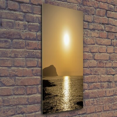 Quadro in vetro verticale Mare al tramonto