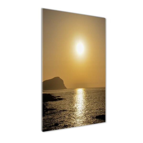 Quadro in vetro verticale Mare al tramonto