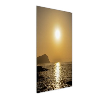 Quadro in vetro verticale Mare al tramonto