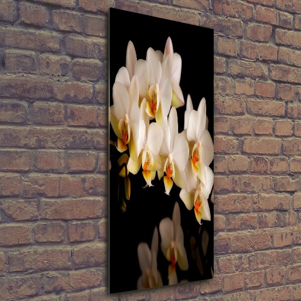 Quadro di vetro verticale Orchidea