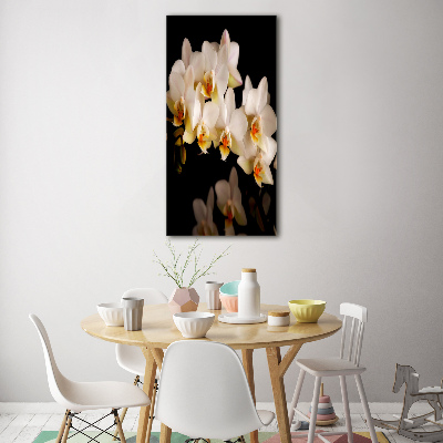 Quadro di vetro verticale Orchidea