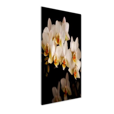 Quadro di vetro verticale Orchidea