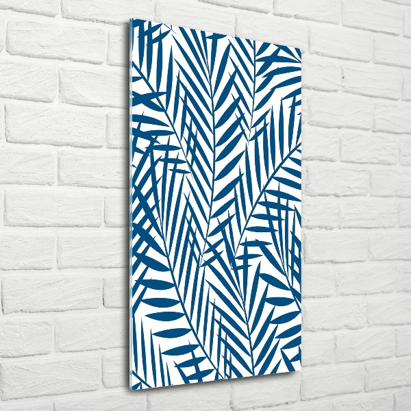 Quadro vetro verticale Foglie tropicali