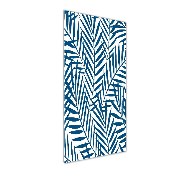 Quadro vetro verticale Foglie tropicali