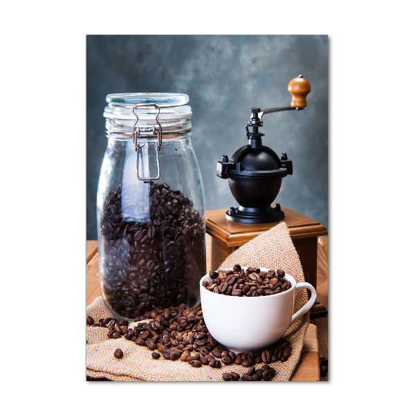 Quadro di vetro verticale Macinacaffè